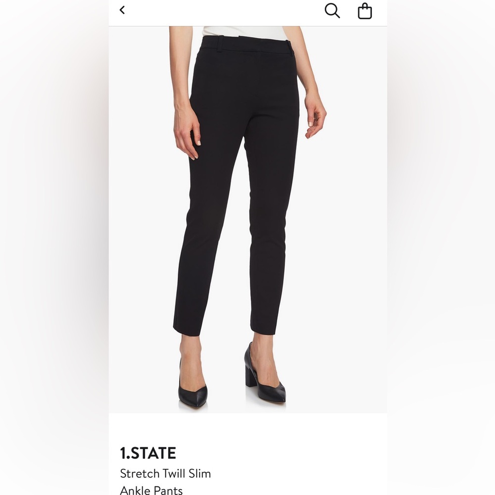 1. STATE stretch twill slim ankle pants